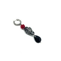 Boucle d'oreilles unique Madame Black Femme in Argent Onice MB TESCHIO RE - MB TESCHIO RE